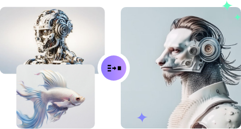 Vidmud ai image mixer pour fusionner deux photos
